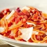 Spaghetti met salami